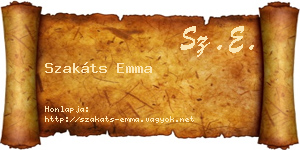 Szakáts Emma névjegykártya
